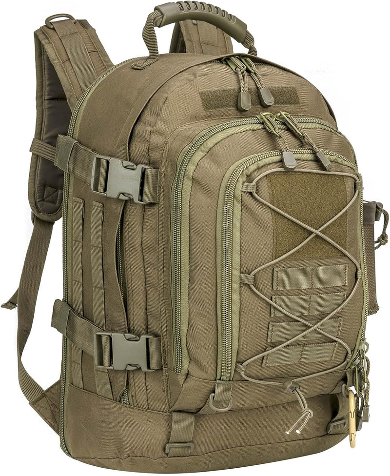 Tactical Backpack Military Army Daypack - Assault Pack for Men Molle Backpacks Bug Out Bag 3 Day Pack for Hiking Camping Travel Hunting Rucksack Trekking Black