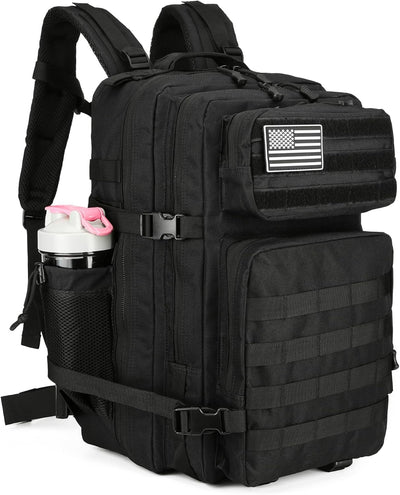 45L Tactical Assault Backpack 3 day assault pack with Molle Waterproof backpack Rucksack for Tactical Backpacks (Black)