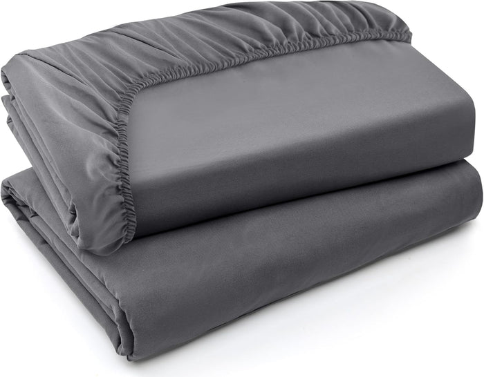 Utopia Bedding Queen Fitted Sheet Soft Microfiber 1 Fitted Sheet Only Grey
