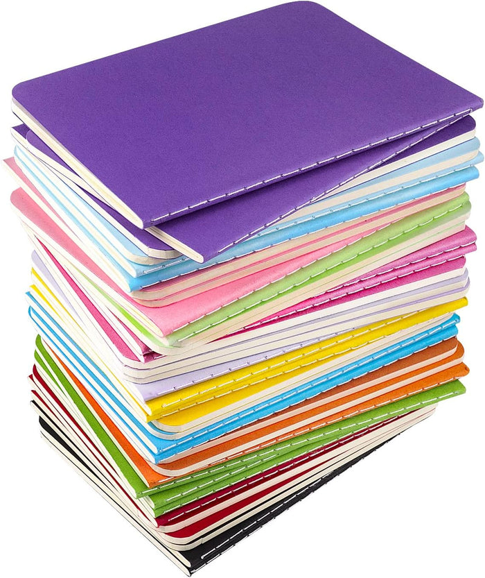 Gwybkq Small Lined Notepads Bulk 60 Pack Mini Journal Pocket Notebooks Set Colorful Cover Notebooks for Kids 3.5 x 5.5 Inches, 30 Sheets/60 Pages