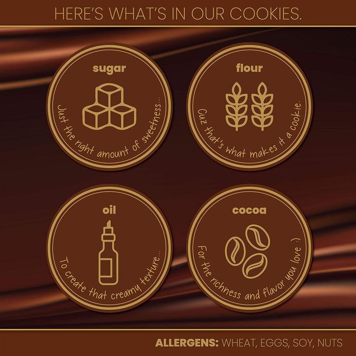 Barnetts Christmas Holiday Thanksgiving 6 Chocolate Cookies Gift Basket, Gourmet Chocolate Covered Candy Gifts for Food Delivery, Spring Candy Treats Baskets Ideas for Dad, Husband, Brother, Son, Grandfather, Father, Grandmother, Daughter, Mother, Grandma