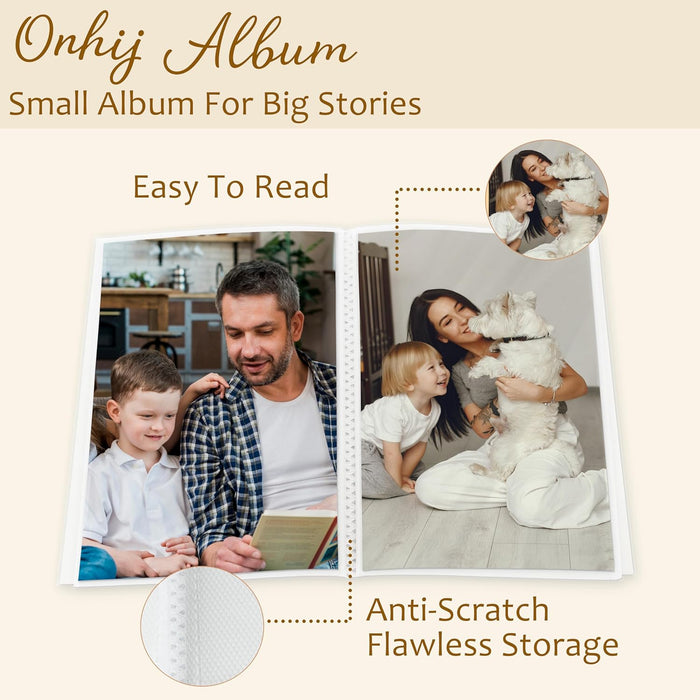 Dog Photo Album 4x6 Hold 36 Photos, Dog Lover Mom Dad Owner Gifts, in the House We Narrate the Dog's Thoughts Small Photo Album Picture Memory Book Keepsake