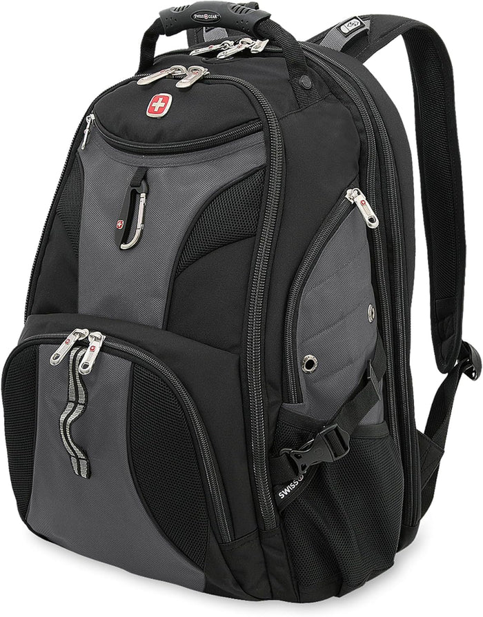 SwissGear 1900 Scansmart TSA 17 Laptop Backpack, Black/Black, 19-Inch