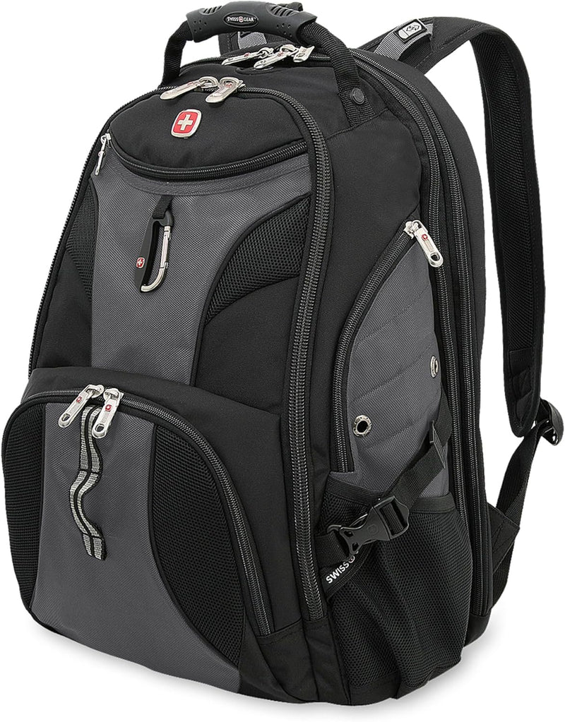 SwissGear 1900 Scansmart TSA 17 Laptop Backpack, Black/Black, 19-Inch