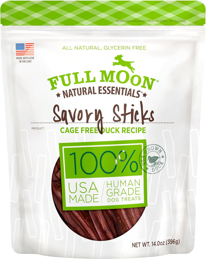 Full Moon All Natural Human Grade Dog Treats, Essential Duck Savory Sticks 22.0 oz