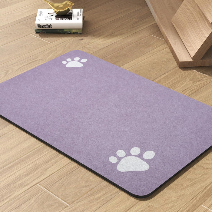 Pet Feeding Mat-Absorbent Dog Mat for Food and Water Bowl-No Stains Quick Dry Dispenser Mat-Dog Accessories Pet Supplies-Water Bowl for Messy Drinkers（Darkgrey,12"x19"