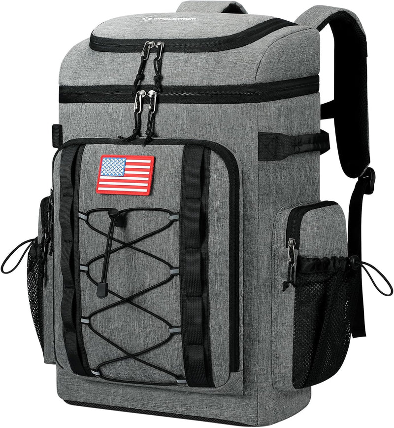Maelstrom Backpack Cooler,Soft Lightweight Leakproof Tactical Cooler Backpack,35 Can Insulated Cooler Bag,Keeps 35 Cans Hot/Cold for Up to 16 Hours,Waterproof Lunch Bag for Men Women-Khaki
