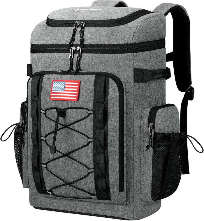 Maelstrom Backpack Cooler,Soft Lightweight Leakproof Tactical Cooler Backpack,35 Can Insulated Cooler Bag,Keeps 35 Cans Hot/Cold for Up to 16 Hours,Waterproof Lunch Bag for Men Women-Khaki