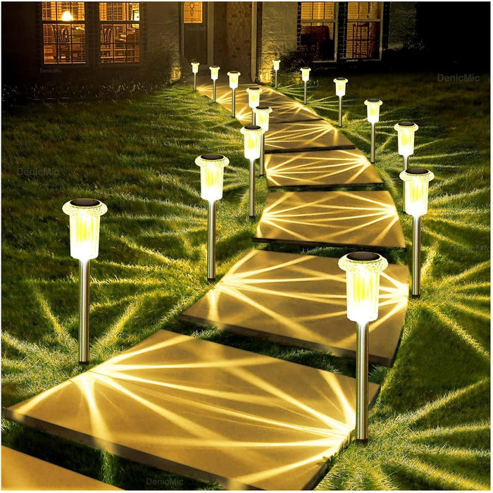 DenicMic Solar Lights LED Waterproof Pathway Lights