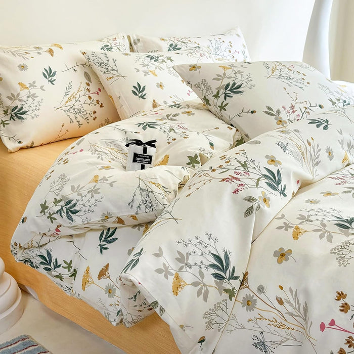 HighBuy Boho Comforter Twin XL Size Pink Floral Rabbit Bedding Comforter Sets 3 Piece French Country Style Cozy Fluffy Comforters for Teen Girls Kids,Cute Flower Bedding Collection for All Season