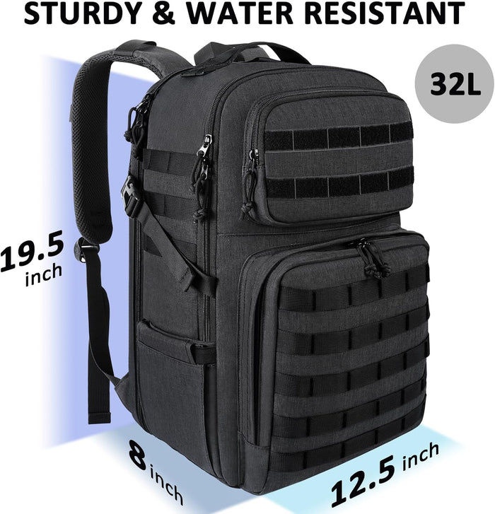 MATEIN 17 Inch Laptop Backpack, Large Military Tactical Backpack for Men TSA Approved, Water Resistant Work Day Pack Computer Bag, Travel Laptop Carry on for Camping Hiking