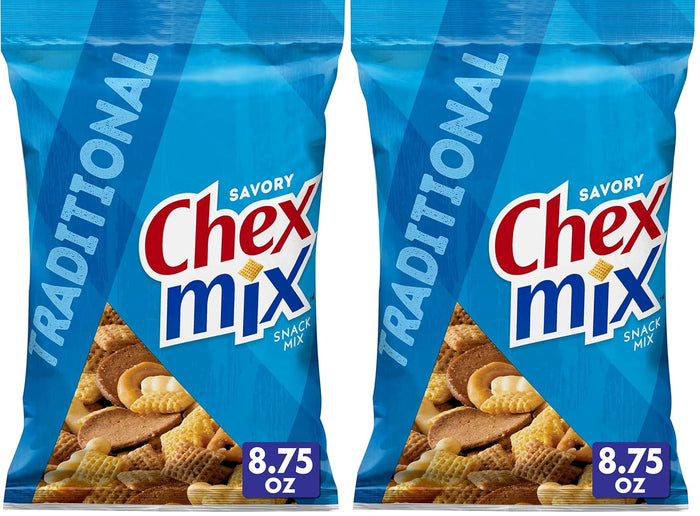 Chex Mix Turtle Snack Mix, Indulgent Snacks, Family Size, 13.5 oz