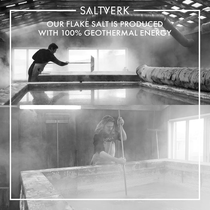 Saltverk Sea Salt - Gourmet, Icelandic, Hand Harvested and Sustainably Made - Flaky 6 Oz