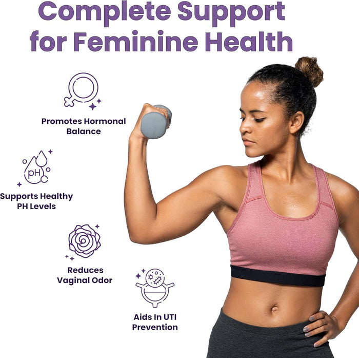 Her Fantasy Box | Healthy Box | Vaginal Probiotics for Women – Prebiotics + Advanced Lactobacillus Blend – Hormonal Balance, PMS Relief – Feminine Health Support with Cranberry & D-Mannose