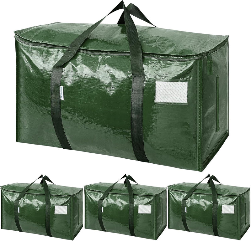 TICONN 6 Pack Extra Large Moving Bags with Zippers & Carrying Handles, Heavy-Duty Storage Tote Moving Boxes for Space Saving
