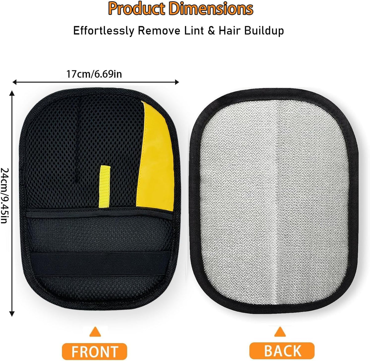 3Pcs Pet Hair Removal Glove for Cats & Dogs, Reusable Electrostatic Pet Hair Gloves,Pet Hair Remover, Newly Upgraded Pet Hair Removal Tool for Car Seat,Clothing,Carpet,Couch