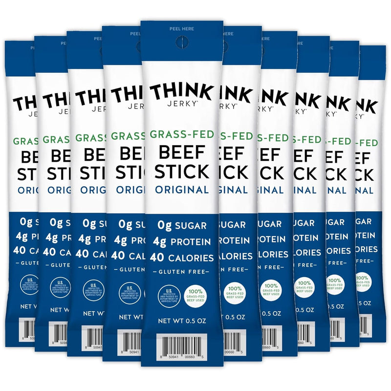 Think Jerky Meat Stick Variety Pack, High Protein, Sugar Free, Gluten Free, No Nitrates Keto Paleo Friendly - 0.5 oz Sticks, 18 Pack