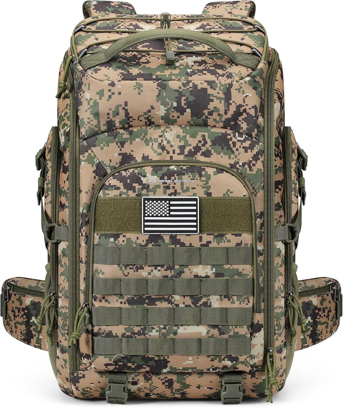Maelstrom Tactical Backpack for Men, 40L Military Backpack,Water Resistant Assault Pack for Women, 3-Day Bug Out Bag for Hiking, Camping, Gym with Molle System-Khaki
