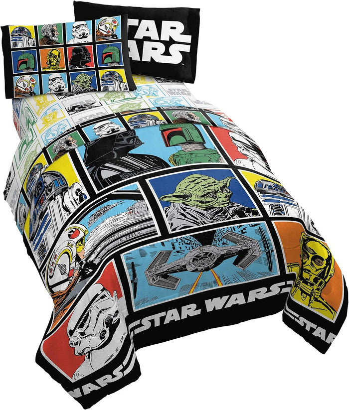 Jay Franco Marvel Spiderman Burst 4 Piece Twin Bed Set - Includes Reversible Comforter & Sheet Set - Bedding - Super Soft Fade Resistant Microfiber - (Official Marvel Product)