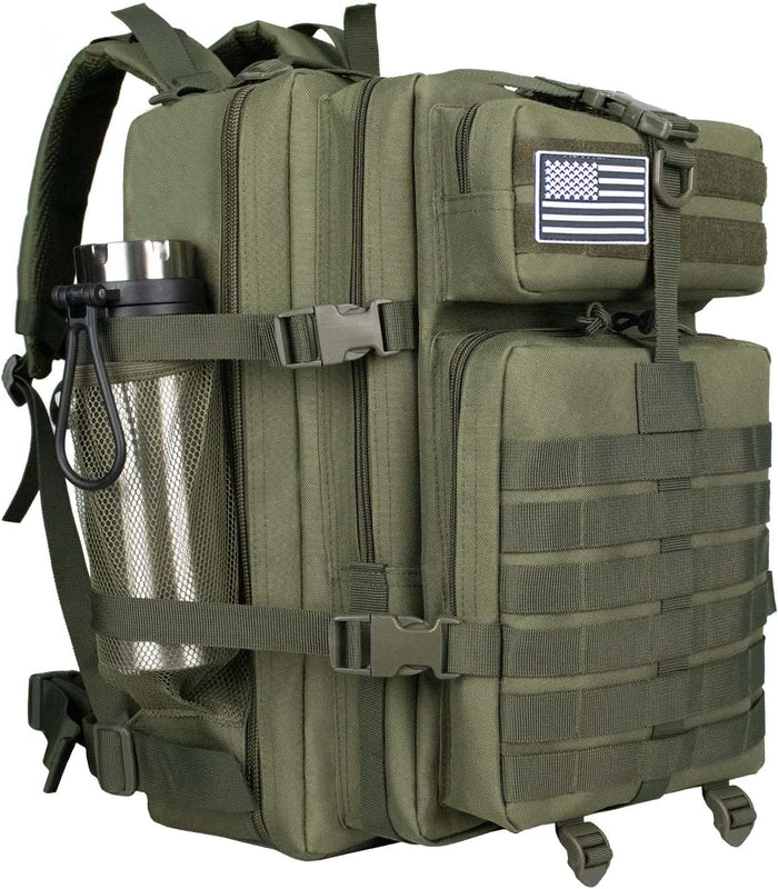 45L Military Tactical Backpack 3 Day Molle Assault Pack Large Army Bug Out Bag Rucksack Daypack for Men Outdoor Hiking Army Camping Hunting, Cow Print