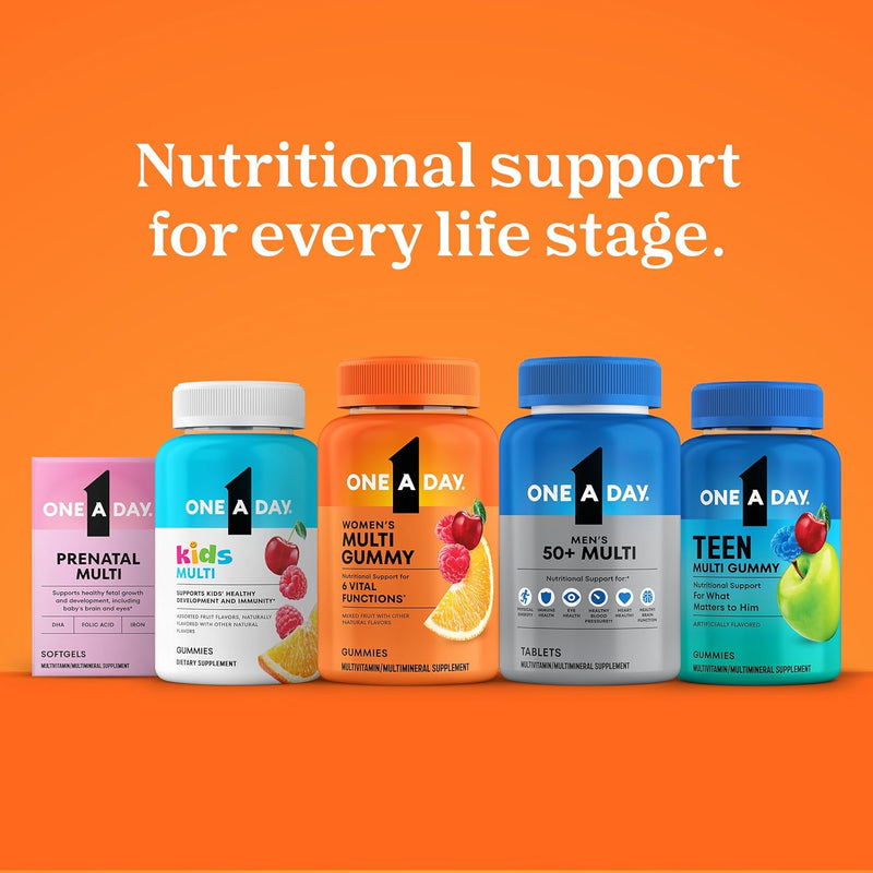 One A Day Multivitamin for Women 50 and Over Tablets, Womens Multivitamin 50 plus with Vitamins D, C, E, Zinc & Biotin, Daily Vitamins for Woman 50+, 200 Ct