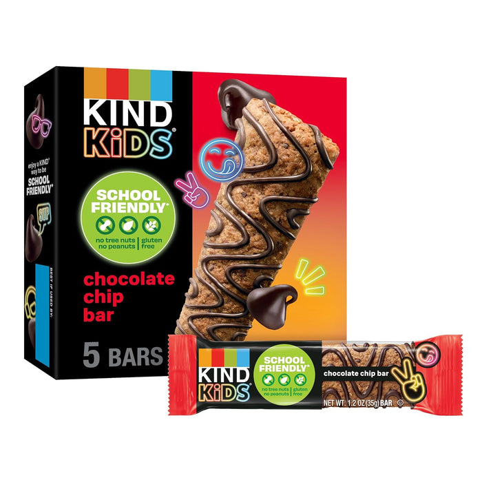 KIND Kids Snacks, Blueberry Muffin Bar, Tree Nut and Peanut Free, Gluten Free, Whole Grains and Oats, 5g Protein, 5 Count