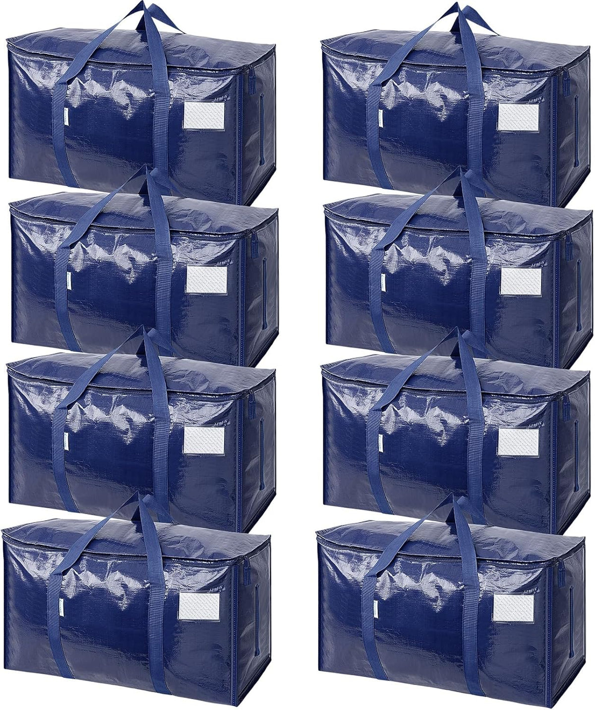 TICONN 6 Pack Extra Large Moving Bags with Zippers & Carrying Handles, Heavy-Duty Storage Tote Moving Boxes for Space Saving