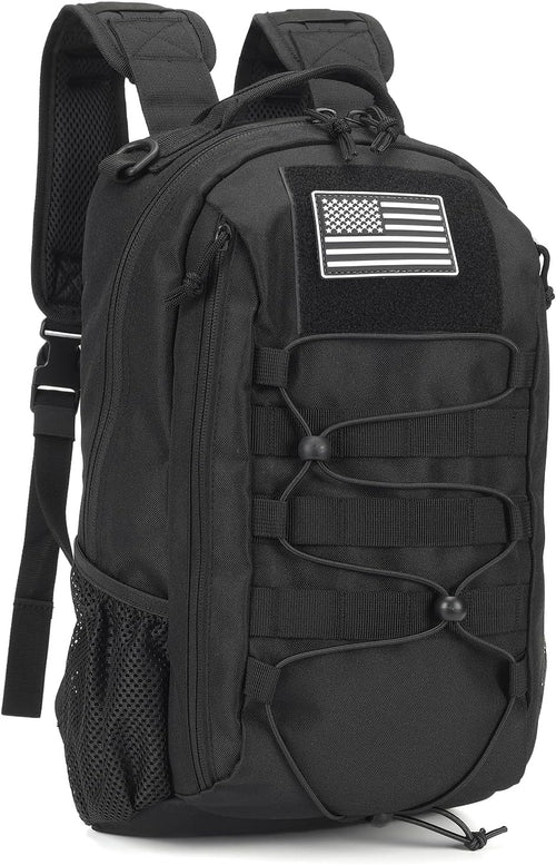 BAIXINGBAGS 20L Mini Small tactical backpack for men, MOLLE System Daypack black gym hunting backpack Comfortable for Hiking Camping