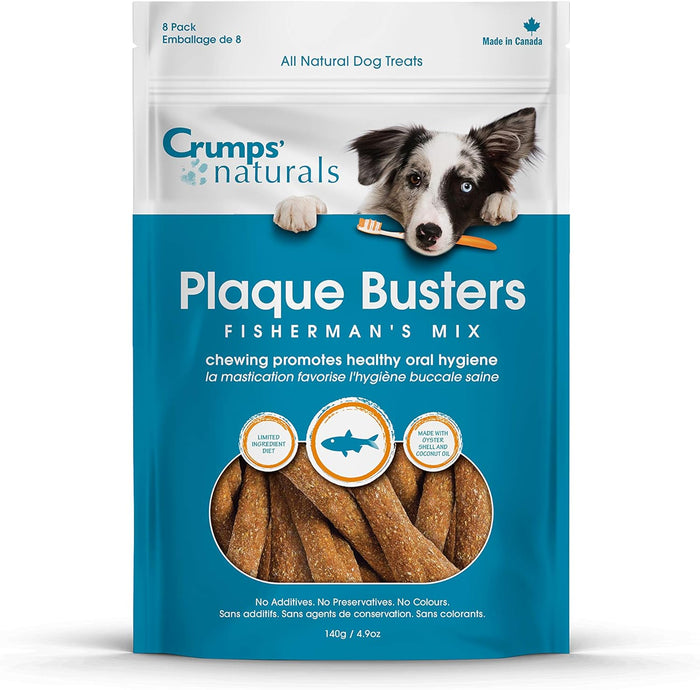 Crumps' Naturals Pbb- Bacon Dental Dog Treats (18 Pack), 4.5"