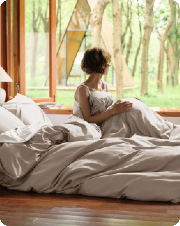 Bedsure Cotton Duvet Cover King, 100% GOTS Organic Cotton Duvet Cover Set, Fair Trade Certified King Bedding Set, Eco-Friendly, Ultra-Soft, Breathable Home Bedding for All Seasons(Ivory, 104"x90")