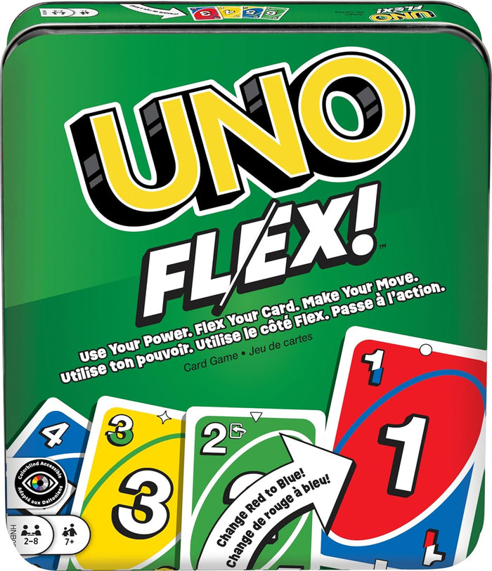 Mattel Games UNO Card Game in a Collectible Storage Tin for Kids, Adults, Families, Parties & Travel, 2 to 10 Players (Amazon Exclusive)