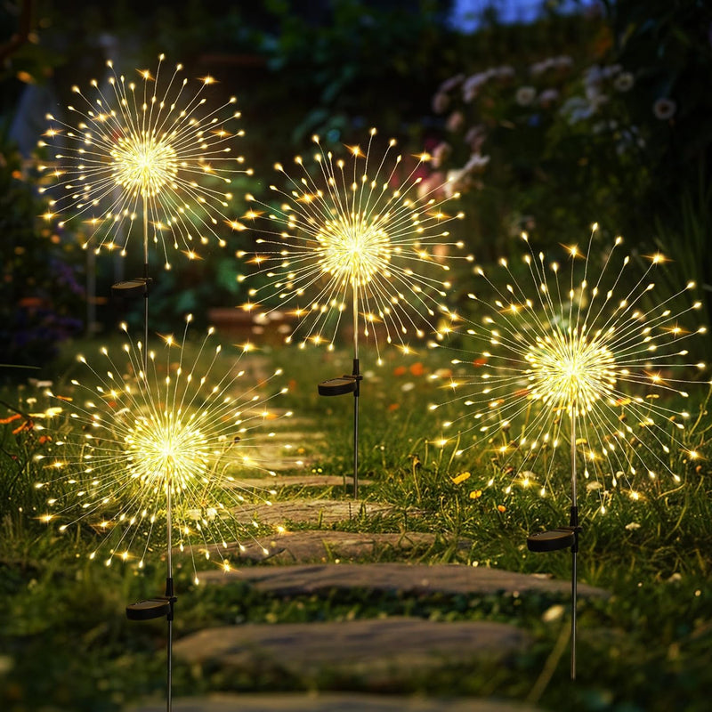 GIGALUMI Garden Outdoor Decor Lights 120LED 2Pack, Solar Garden Lights for Yard Outside Fairy Decorative,Solar Powered for Yard Pathway Flowerbed Planter Balcony Patio Decor（Warm White）