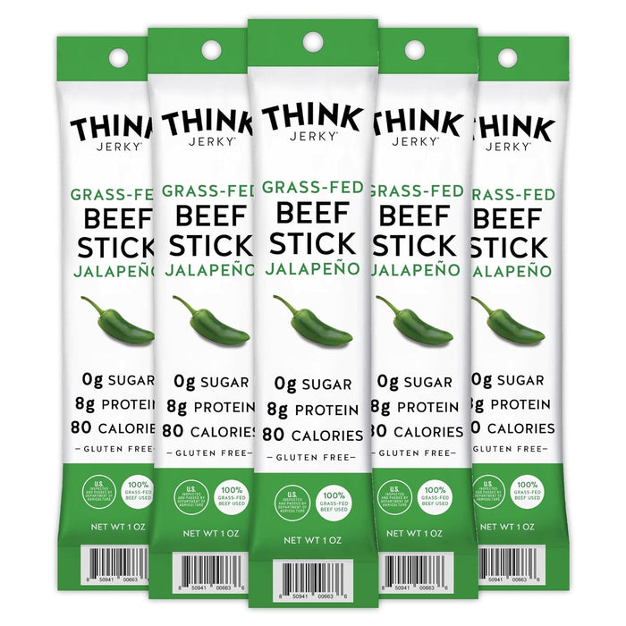 Think Jerky Meat Stick Variety Pack, High Protein, Sugar Free, Gluten Free, No Nitrates Keto Paleo Friendly - 0.5 oz Sticks, 18 Pack