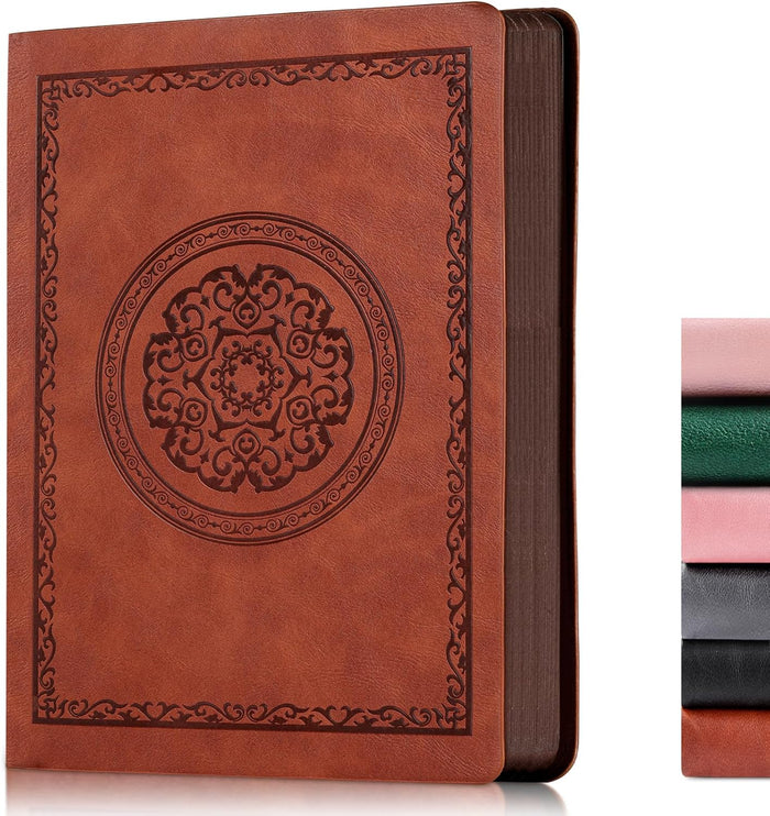 2026 Leather Vintage Journal Notebook,300 Pages,Leather Softcover Lined Journal Notebooks for Women Men,Notebook Journals for Writing Travel,Business,Office,5.7'' X 8.3'',Black