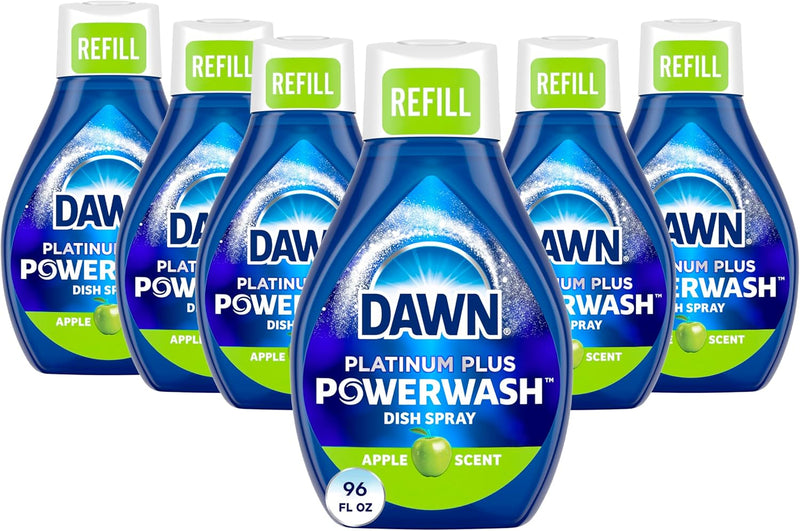 Dawn Powerwash Spray, Dish Soap, Dishwashing Liquid, Cleaning Supplies, Fresh, 1 Starter Kit + 1 Refill, 32 Fl Oz