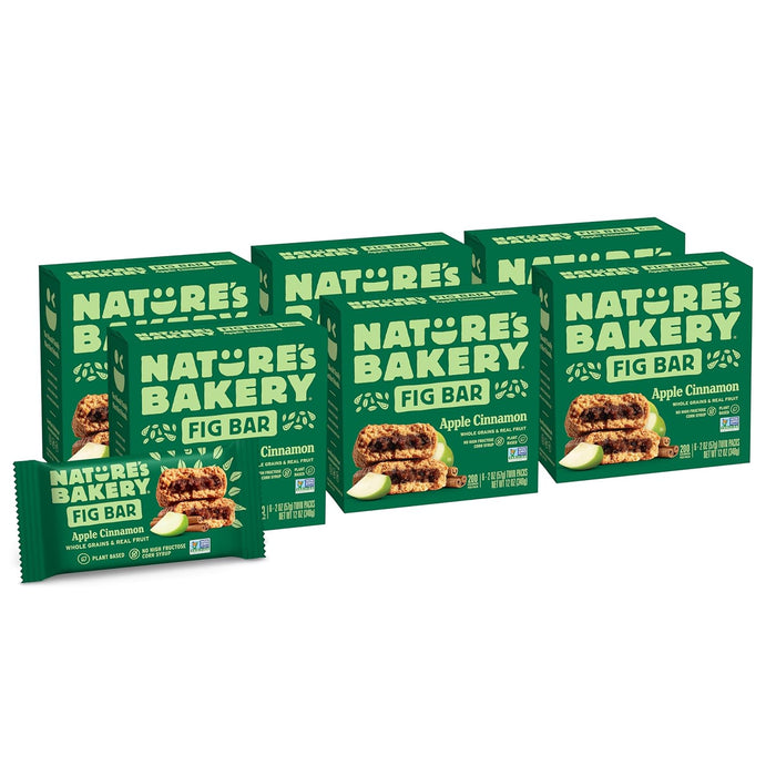 Nature's Bakery Whole Wheat Fig Bars, Blueberry, Real Fruit, Vegan, Non-GMO, Snack bar, Twin packs- 12 count