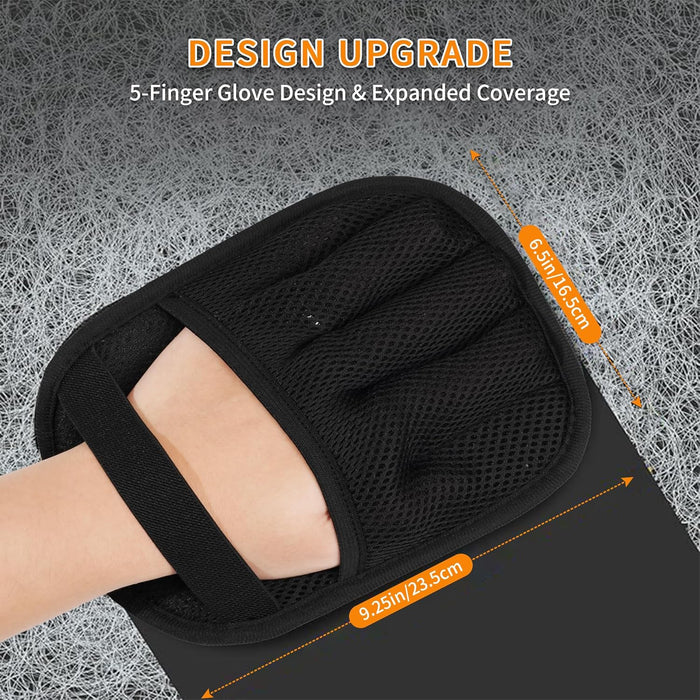 3PCS Pet Hair Removal Glove for Cats & Dogs, Upgraded Five-Finger Electrostatic Pet Hair Remover Glove, Reusable Magic Brush Pet Hair Removal Tool for Laundry, Couch, Carpet & Car Seat