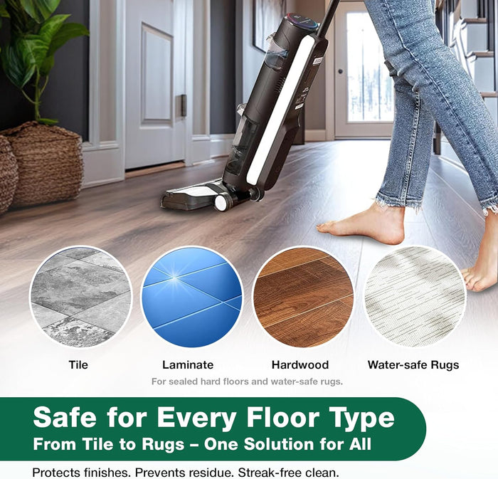 Think Crucial 72x Uses SUPER Concentrate Compatible with Shark® HydroVac® Models WD100, WD101, WD161 MessMaster, WD200, WD201, WD261 & More – 6 oz Neutral pH Multi-Surface Cleaner