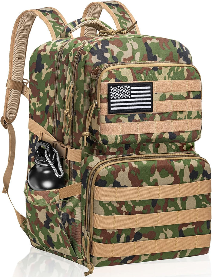 45L Military Tactical Backpack, Water-resistant Military MOLLE Assault Backpack Bag for Hunting Camping Travel Military Tactical Backpack for Men (Black)