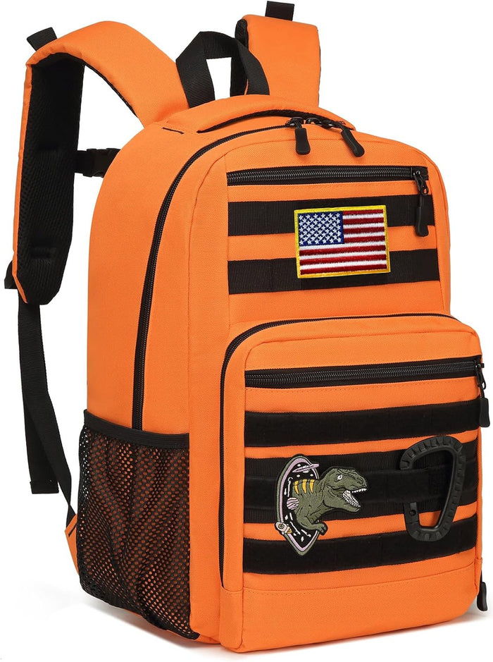 Kids tactical Backpack for Boys School Bag 20L mini Children Backpack for Outdoor Camping Travel (Black Camo)