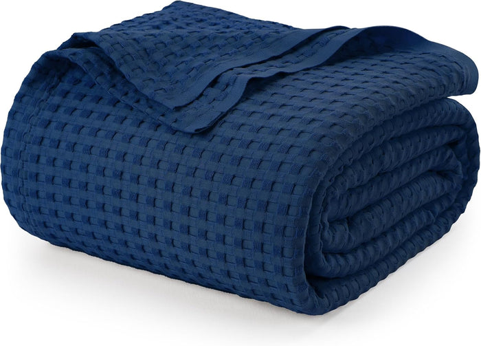 Utopia Bedding Khaki 100% Cotton Waffle Blanket 300 GSM [King - 90x108 Inch] Soft Lightweight Breathable Bed Blanket for All Season