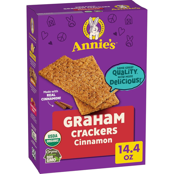 Annie's Organic Honey Graham Crackers, Made With Whole Grain, 14.4 oz