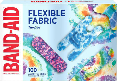 Band-Aid Brand Flexible Fabric Adhesive Bandages, Comfortable Flexible Protection & Wound Care for Minor Cuts & Scrapes, First Aid Bandage with a Wildflower Design, Assorted Sizes, 30 ct