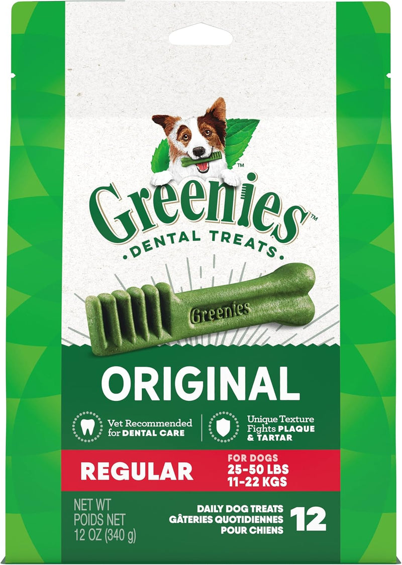 Greenies Original Regular Dental Dog Treats, 36 oz. Pack (36 Treats)