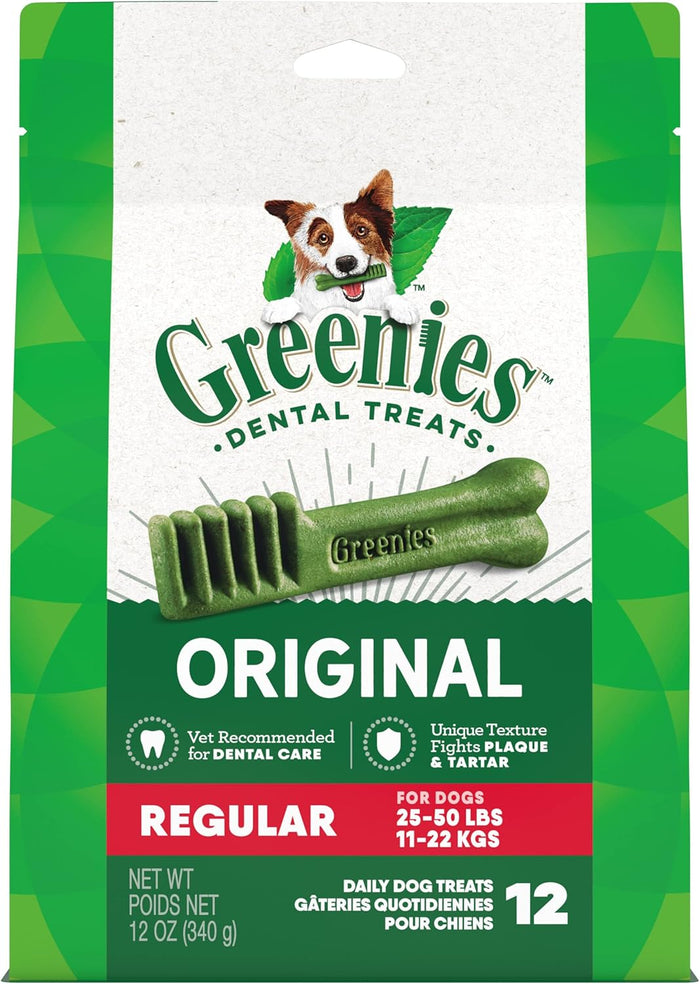 Greenies Original Regular Dental Dog Treats, 36 oz. Pack (36 Treats)