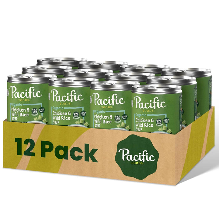 Pacific Foods Organic Chicken and Wild Rice Soup, 16.3 oz Can