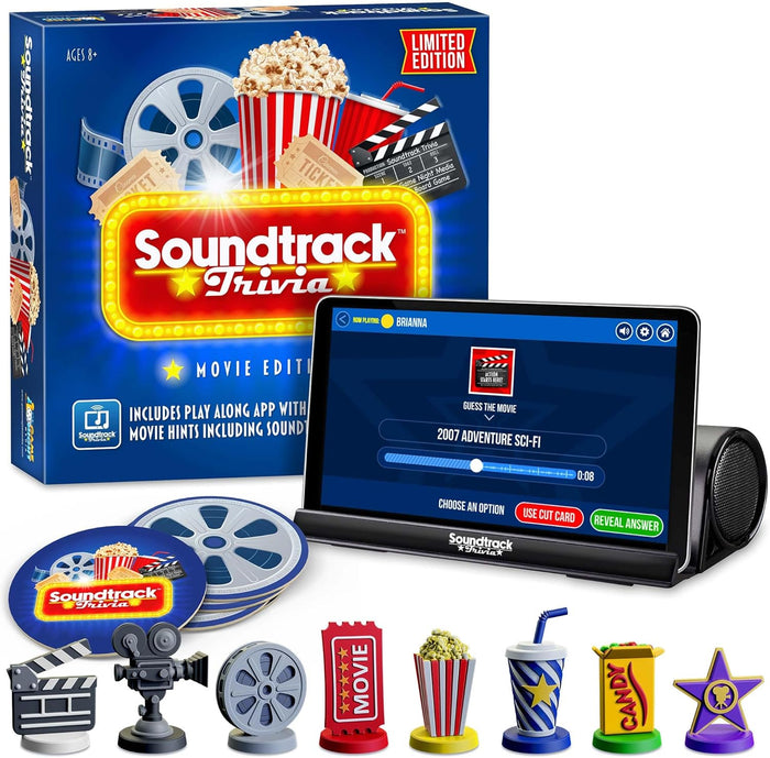 Soundtrack Trivia Movie Game, Name The Movie from a 15 Second Music Clip, Board Game for Family, Adults, Kids Ages 8+, 1 or More Players by Game Night Media