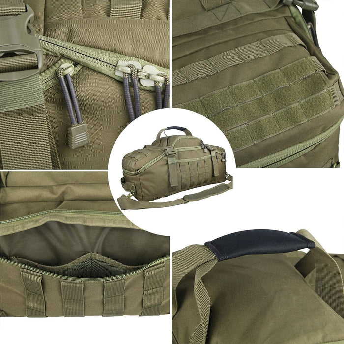 Gym Bag Duffle Bags Backpack - Travel Weekender Bag for Men Women Workout Bag for Military,Sports,Overnight,Basketball,Tactical,Football,Waterproof & Tear Resistant
