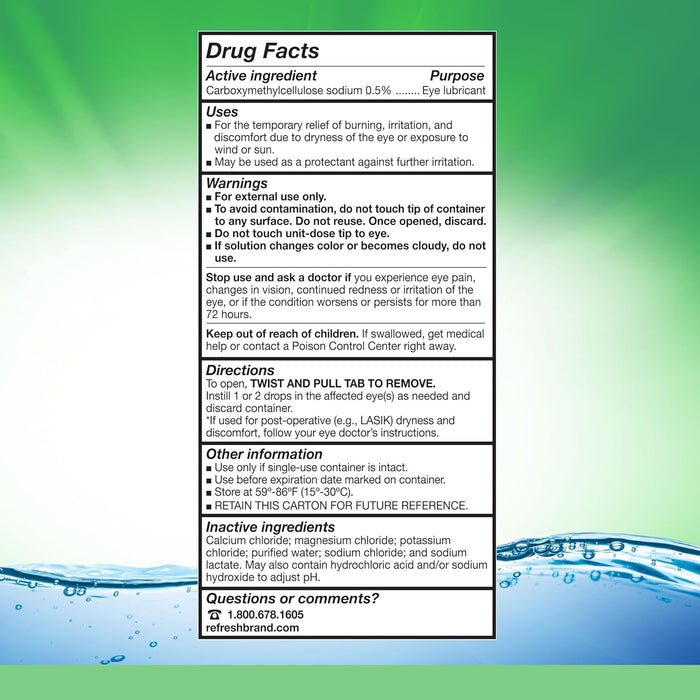 Refresh Plus Lubricant Eye Drops For Dry Eyes, Preservative-Free,Value Size, 0.01 Fl Oz Single-Use Containers, 70 Count