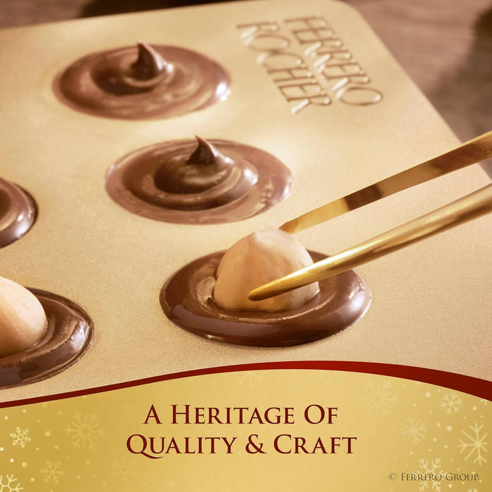 Ferrero Rocher Collection, Premium Gift Set, Hazelnut Milk Chocolate, Dark Chocolate and Coconut, 48 Count, 4.6 oz